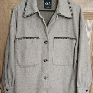 Zara Women's Tan Utility Jacket